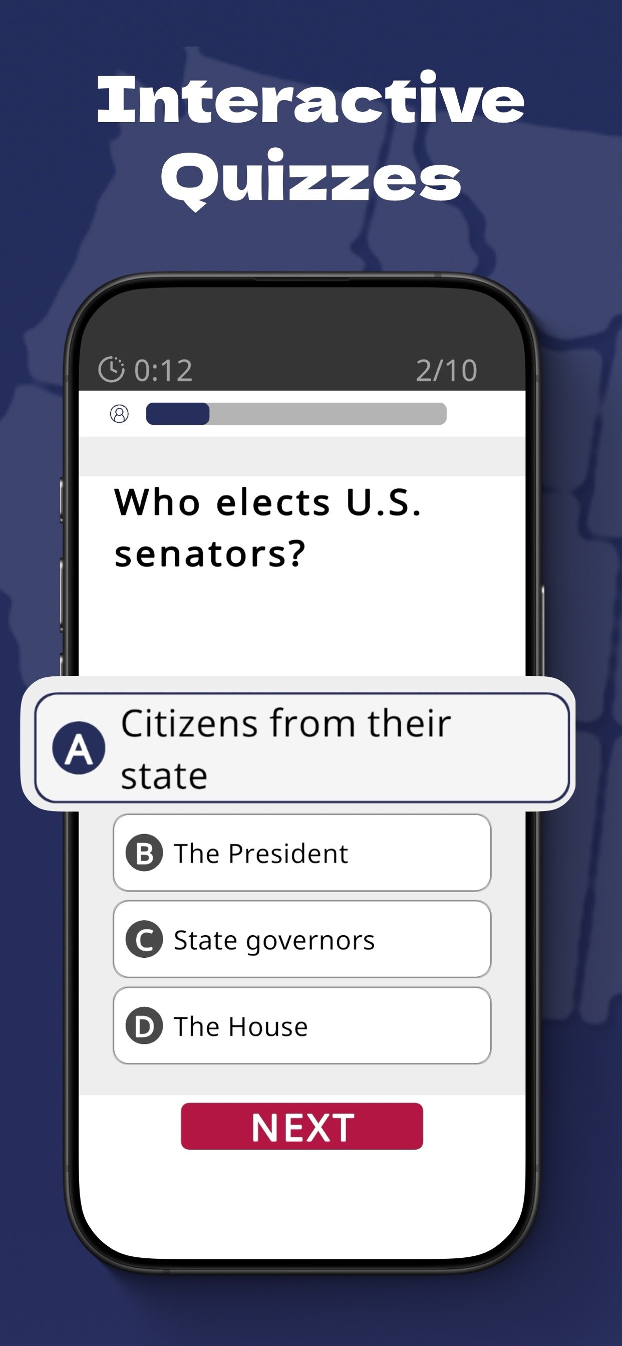 Interactive quizzes with a timer, exactly like the interview pacing